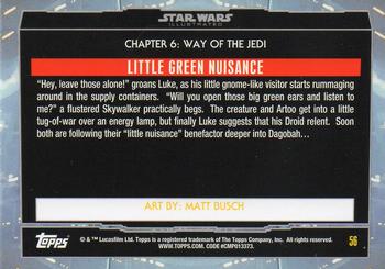 2015 Topps Star Wars Illustrated The Empire Strikes Back #56 Little Green Nuisance Back