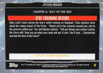 2015 Topps Star Wars Illustrated The Empire Strikes Back #59 Jedi Training Begins Back