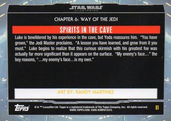 2015 Topps Star Wars Illustrated The Empire Strikes Back #61 Spirits in the Cave Back