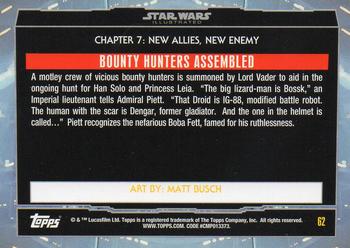 2015 Topps Star Wars Illustrated The Empire Strikes Back #62 Bounty Hunters Assembled Back