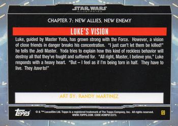 2015 Topps Star Wars Illustrated The Empire Strikes Back #69 Luke's Vision Back