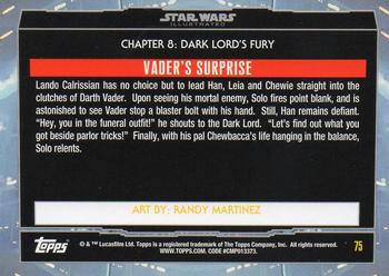 2015 Topps Star Wars Illustrated The Empire Strikes Back #75 Vader's Surprise Back