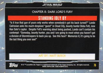 2015 Topps Star Wars Illustrated The Empire Strikes Back #76 Standing Idly By Back