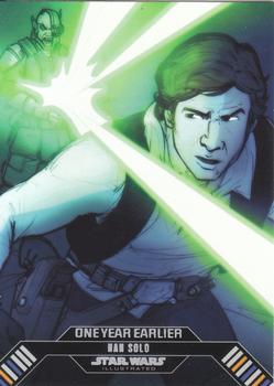 2015 Topps Star Wars Illustrated The Empire Strikes Back - One Year Earlier #OY-3 Han Solo Front
