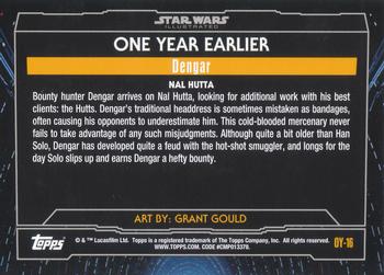 2015 Topps Star Wars Illustrated The Empire Strikes Back - One Year Earlier #OY-16 Dengar Back
