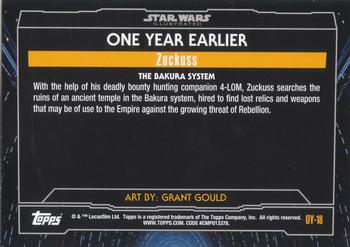 2015 Topps Star Wars Illustrated The Empire Strikes Back - One Year Earlier #OY-18 Zuckuss Back