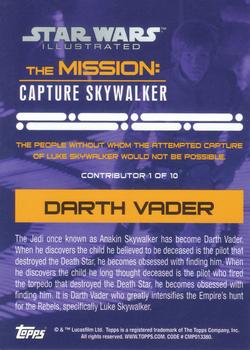 2015 Topps Star Wars Illustrated The Empire Strikes Back - The Mission: Capture Skywalker #1 Darth Vader Back
