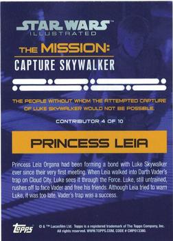 2015 Topps Star Wars Illustrated The Empire Strikes Back - The Mission: Capture Skywalker #4 Princess Leia Back