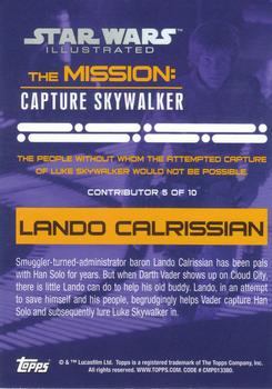 2015 Topps Star Wars Illustrated The Empire Strikes Back - The Mission: Capture Skywalker #5 Lando Calrissian Back
