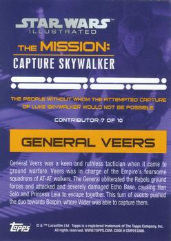 2015 Topps Star Wars Illustrated The Empire Strikes Back - The Mission: Capture Skywalker #7 General Veers Back
