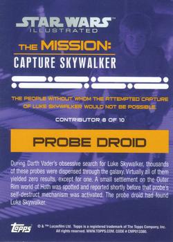 2015 Topps Star Wars Illustrated The Empire Strikes Back - The Mission: Capture Skywalker #8 Probe Droid Back