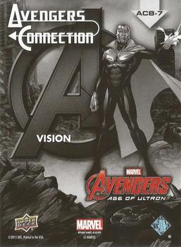 2015 Upper Deck Avengers Age of Ultron - Avengers Connection Bronze Age #ACB-7 Vision Back