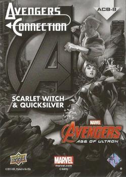 2015 Upper Deck Avengers Age of Ultron - Avengers Connection Bronze Age #ACB-8 Quicksilver / Scarlet Witch Back