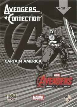 2015 Upper Deck Avengers Age of Ultron - Avengers Connection Silver Age #ACS-1 Captain America Back