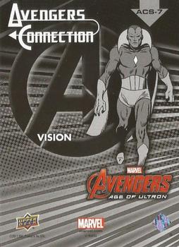 2015 Upper Deck Avengers Age of Ultron - Avengers Connection Silver Age #ACS-7 Vision Back