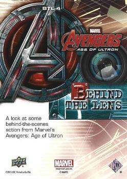 2015 Upper Deck Avengers Age of Ultron - Behind the Lens #BTL-4 Behind the Lens Back