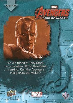 2015 Upper Deck Avengers Age of Ultron - Character Shots #CS-15 Vision Back