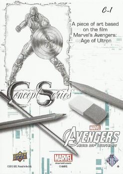 2015 Upper Deck Avengers Age of Ultron - Concept Series #C-1 Captain America Back