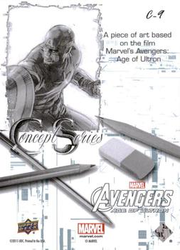 2015 Upper Deck Avengers Age of Ultron - Concept Series #C-9 Captain America Back