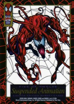 1994 Fleer The Amazing Spider-Man - Suspended Animation #5 Carnage Back