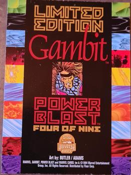 1994 Fleer Marvel Universe - Power Blast Gold #4 Gambit Back