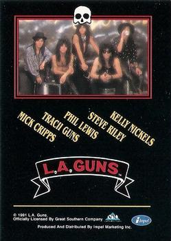 1991 Impel Mega Metal - Logo Holograms #NNO L.A. Guns Back