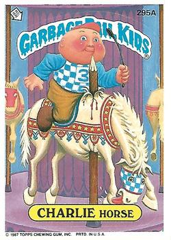 1987 Topps Garbage Pail Kids Series 8 #295a Charlie Horse Front