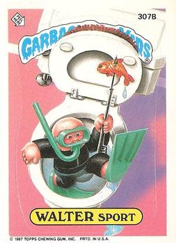 1987 Topps Garbage Pail Kids Series 8 #307b Walter Sport Front