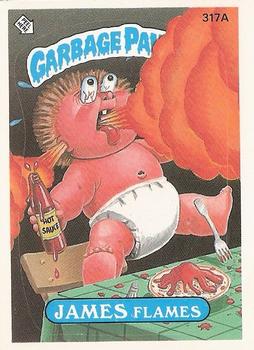 1987 Topps Garbage Pail Kids Series 8 #317a James Flames Front