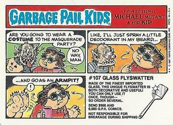 1987 Topps Garbage Pail Kids Series 8 #317b Burnin' Vernon Back
