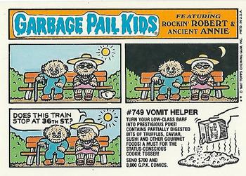 1987 Topps Garbage Pail Kids Series 8 #320a Pumping Aaron Back