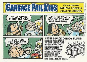 1987 Topps Garbage Pail Kids Series 8 #329bb Gezundt Heidi Back
