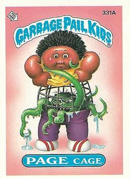 1987 Topps Garbage Pail Kids Series 8 #331a Page Cage Front