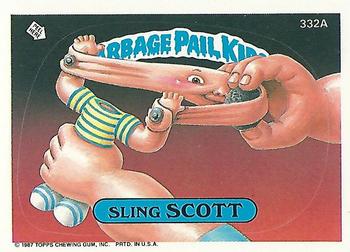 1987 Topps Garbage Pail Kids Series 8 #332a Sling Scott Front