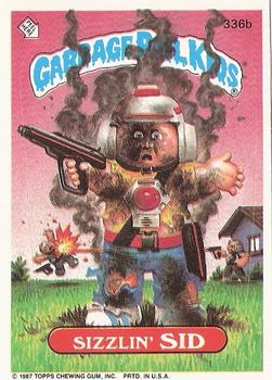 1987 Topps Garbage Pail Kids Series 9 #336b Sizzlin' Sid Front