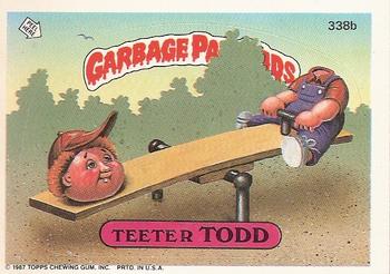 1987 Topps Garbage Pail Kids Series 9 #338b Teeter Todd Front