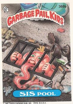 1987 Topps Garbage Pail Kids Series 9 #366b Sis Pool Front