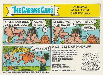 1987 Topps Garbage Pail Kids Series 10 #389b Overflow Joe Back