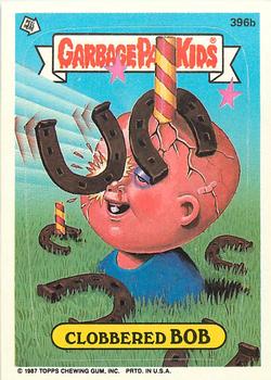 1987 Topps Garbage Pail Kids Series 10 #396b Clobbered Bob Front