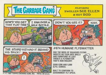 1987 Topps Garbage Pail Kids Series 10 #413a Barnyard Barney Back
