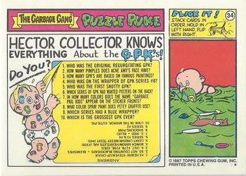 1987 Topps Garbage Pail Kids Series 11 #434b Joyous Noel Back