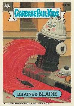 1987 Topps Garbage Pail Kids Series 11 #447b Drained Blaine Front