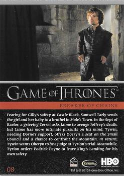 2015 Rittenhouse Game of Thrones Season 4 #08 Breaker of Chains Back