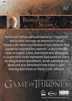 2015 Rittenhouse Game of Thrones Season 4 #62 Barristan Selmy Back