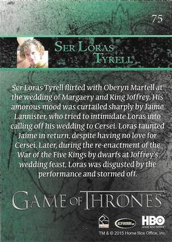 2015 Rittenhouse Game of Thrones Season 4 #75 Ser Loras Tyrell Back