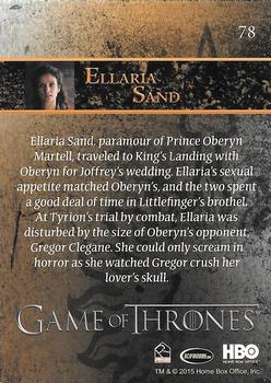 2015 Rittenhouse Game of Thrones Season 4 #78 Ellaria Sand Back