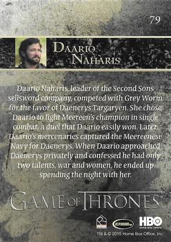 2015 Rittenhouse Game of Thrones Season 4 #79 Daario Naharis Back