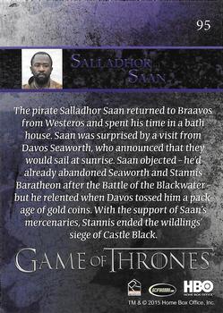 2015 Rittenhouse Game of Thrones Season 4 #95 Salladhor Saan Back