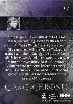 2015 Rittenhouse Game of Thrones Season 4 #97 Olly Back