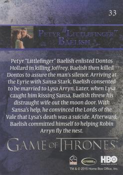 2015 Rittenhouse Game of Thrones Season 4 - Foil #33 Petyr 